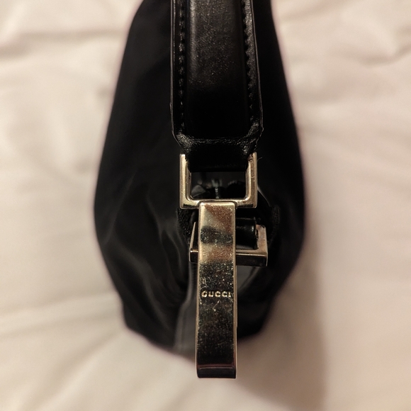 Gucci Nylon Shoulder Purse Handbag Black Vintage VGC with COA - Picture 7 of 16